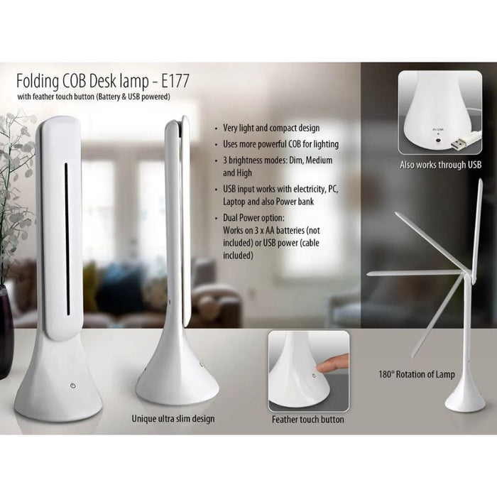 Folding COB Desk lamp with feather touch button