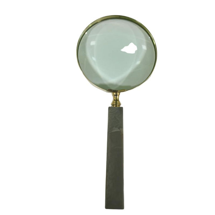 Brass magnifying glass with branding