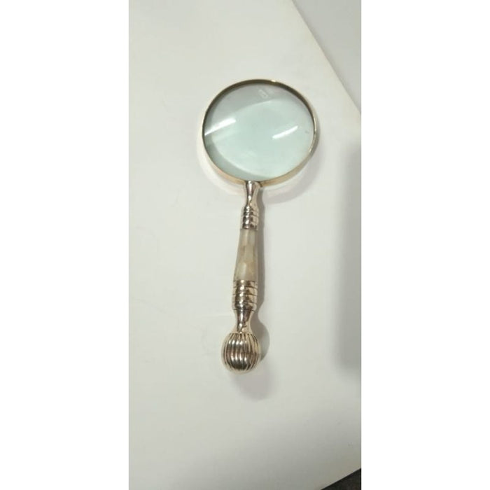 Magnifying Glass Brass & Mother Of Pearl Handle
