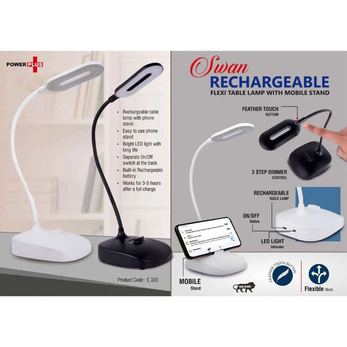 Rechargeable Flexi table lamp with Mobile stand